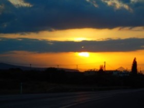 Zonsondergang op Kreta Griekenland