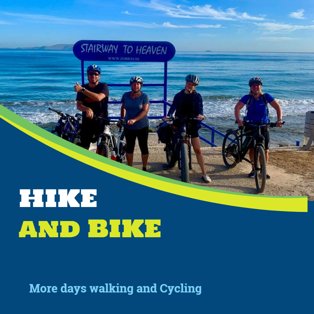 hike en bike meer dan wandelen en fietsen op Kreta Kokkini hani